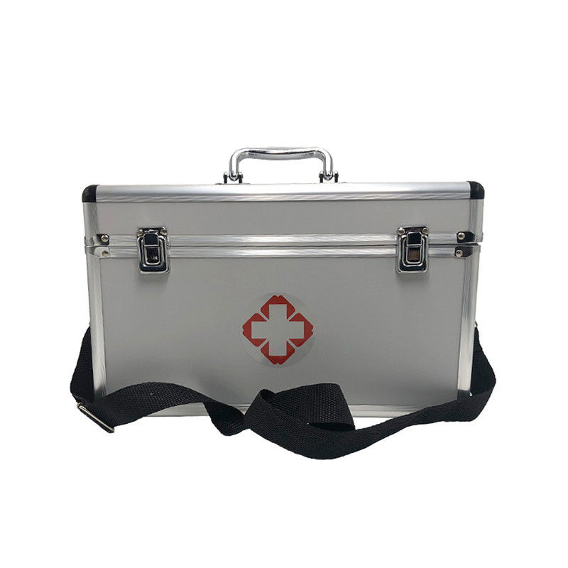 First aid box Aluminum alloy medical box empty, can store conventional drugs for first aid