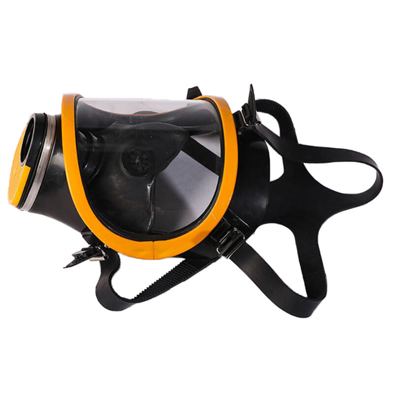 Yellow Silicone Full Face Dust Mask Self Priming Filtering Respirator Protects Against Toxic Gases And Dust