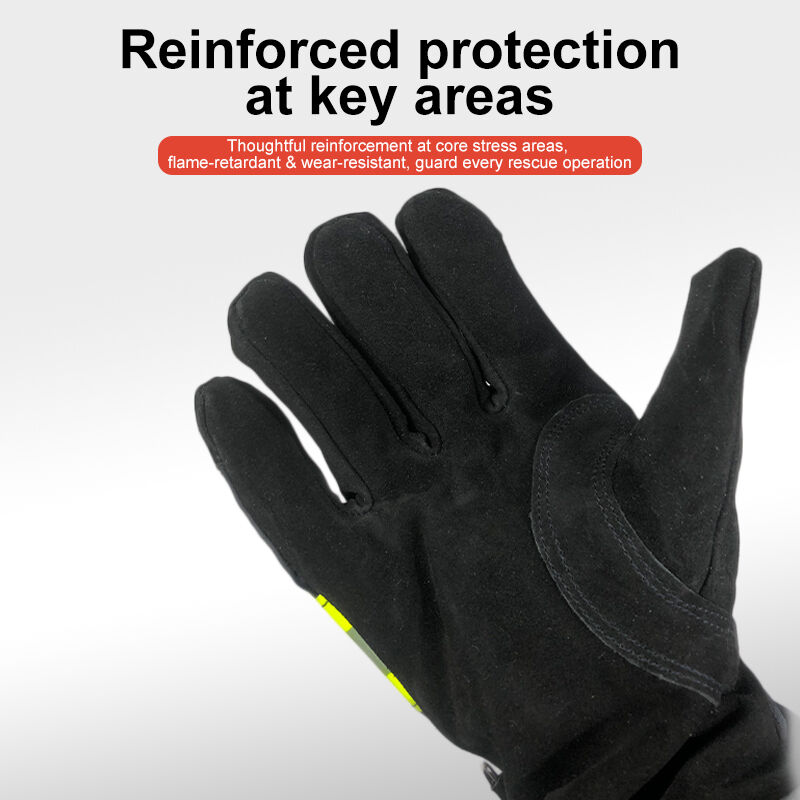 Aramid Fireproof Gloves 17 Model Leather Palm Heat Resistant Gloves Fire Fighting Safety Gloves Rescue Waterproof
