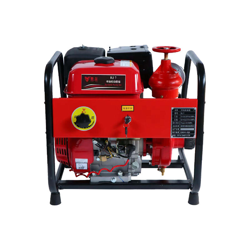 Gasoline Fire Pump 11HP Manual / Electric Start 516L/min Flow Rate Portable Water Pump For Firefighting Irrigation