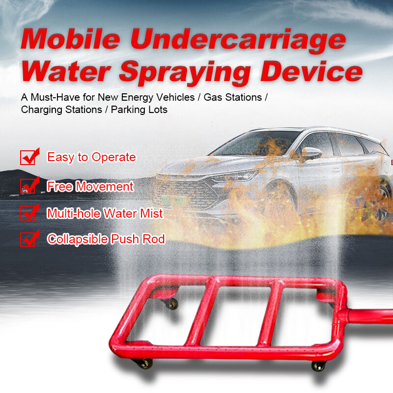 Mobile Under Vehicle Water Spray Fire Extinguisher JGCDPSZZ-65 Q235 Steel For EV Garage Charging Pile Emergency Firefighting