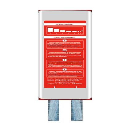 مربع بطانية النار من ألياف الزجاج 1.2m × 1.2m اللون: الأبيض الشريط الأزرق